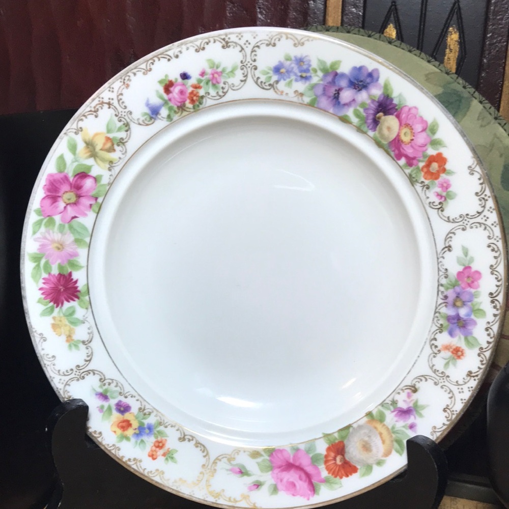 Rosenthal Bavaria Dresden 7 15/16”D Plate Shallow Bowl Multicolor Mixed Floral